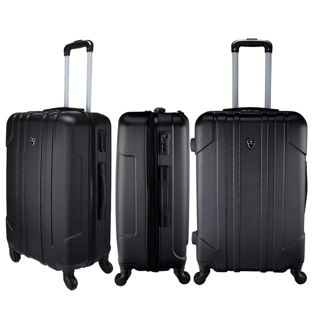 Großhandel abs material abs box tragen auf koffer 3 stück gepäck set für reisen