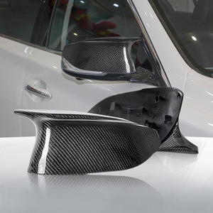 Couvercle de rétroviseur en Fiber de carbone pour Infiniti Q50, ensemble complet de coque de protection avec ruban adhésif ou vis, Installation par vis - Product Image 1