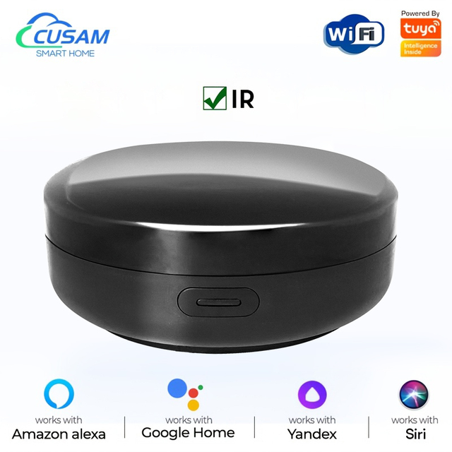 Universal Infrared Controller for Air Conditioner TV Light APP Control Work With Alexa Google Tuya WIFI Smart IR Remote Control