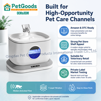 Fontaine à eau pour chat de 2,5 L avec capteur de mouvement, fontaine à boire sans fil rechargeable pour chats et petits chiens, corps en ABS