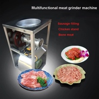Picadora de carne eléctrica comercial, picadora de pescado de hueso, máquina cortadora de esqueleto de pollo