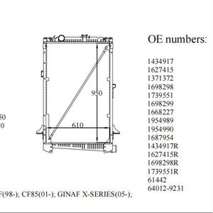 DAF <b>Truck</b> Radiators 1434917 1627415 1371372 1698298 99 1739551 New Aluminium Cooling Fan <b>Parts</b> for Changan Car Models - Product Image 4