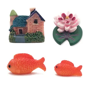 Micro Landschap Ornamenten Voor Hars Schimmel, 3D Miniatuur Resin Rode Vis Aquarium Creatieve Diy Ambachten Voor Aquarium En Vaas Filler