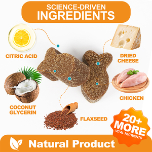 Integratori per animali da masticare morbidi personalizzati in fabbrica, <span class=keywords><strong>compresse</strong></span> masticabili con palline di peli di <span class=keywords><strong>gatto</strong></span> per migliorare la salute della pelle e consegna rapida - Product Image 2