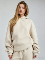 Ensemble pantalon large à capuche surdimensionné unisexe personnalisé sans ficelle Ensemble sweat à capuche et pantalon de jogging unisexe de haute qualité pour hommes