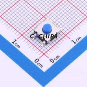TS-1047A-A40B3-D2 Tactile Switch SMD,6.2x6.4mm Switch Single Pole Single Throw Round Button 2.5N Vertical Mount - Product Image 1