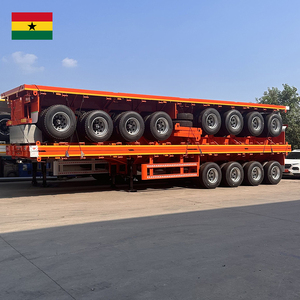 <span class=keywords><strong>Remorque</strong></span> à plateau plat de 80 tonnes à 4 essieux pour expédition en vrac vers <span class=keywords><strong>Tema</strong></span>, Ghana - Product Image 4