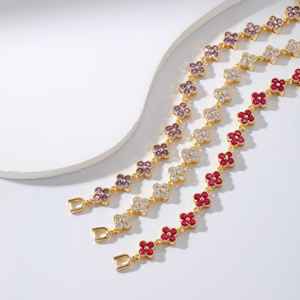 أزياء شخصية أربع أوراق البرسيم سوار البتلة في لون جديد لعيد الحب هدية عيد ميلاد - Product Image 3