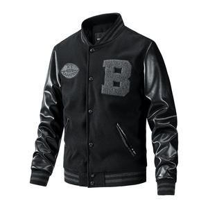 Chaqueta Universitaria de Alta Calidad LAYENNE para Hombre y Mujer con Bordado de Chenilla y Mangas de Cuero, Chaqueta de Béisbol <span class=keywords><strong>Letterman</strong></span> Personalizada - Product Image 4