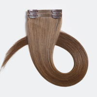 100% vraies extensions de cheveux humains PU sans couture Clip-In cuticule alignée vierge Remy peau trame 100% cheveux brésiliens Invisible Clip-Ons