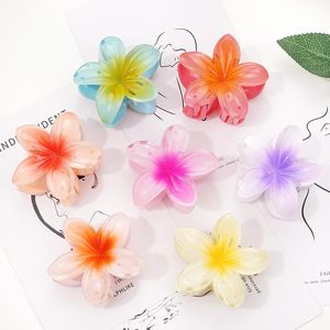 Pince à cheveux de vacances en frangipanier artificiel, pince à cheveux fleur d'œuf 4-11 CM, idéale pour les vacances à la plage - Product Image 5