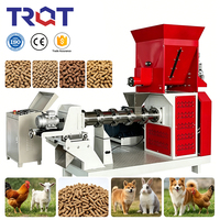 Extrudeuse industrielle à double vis pour aliments pour animaux de compagnie, ligne complète de production de croquettes pour chiens, équipement de traitement de l'alimentation sèche pour animaux de compagnie à grande échelle