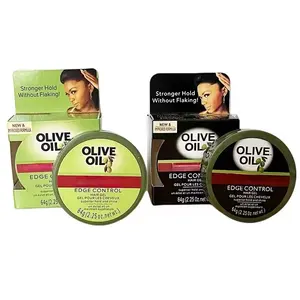 Черный оливковый гель для волос с контролем краев, предотвращает поломку волос