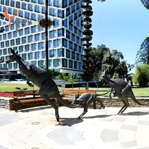 Tùy Chỉnh Cuộc Sống Kích Thước Đúc Đồng Kangaroo Bức Tượng Nhà Máy Riêng Thiết Kế Ngoài Trời Vườn Điêu Khắc Kim Loại Mô Hình Mạ Đúc Đồng Brass - Product Image 6