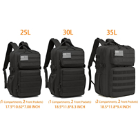 Mochila de Viaje Expandible para Exteriores, Mochila Diaria Multitamaño de 25L/30L/35L con Sistema MOLLE