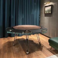 Table d'échecs et de cartes de luxe haut de gamme. Pieds en acier inoxydable. Table multifonctionnelle haut de gamme.
