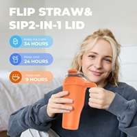Mug isotherme en acier inoxydable orange, anti-fuite, 40 oz, à double paroi, avec logo personnalisé, OEM ODM, nouvelle arrivée, fabrication de gobelets de haute qualité