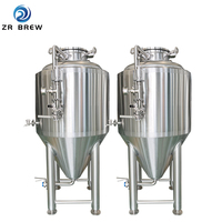 Cuve de Fermentation de Bière ZRBREW en Acier Inoxydable 304, 3BBL/5BBL/10BBL, Isobare, Réduction du Bruit, Refroidissement au Glycol, Nettoyage Facile, Garantie 5 Ans