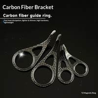 Support de guidage en fibre de carbone pour canne à pêche, anneau de guidage de canne à leurre, modification KW, œillet de guidage double pied, accessoire DIY