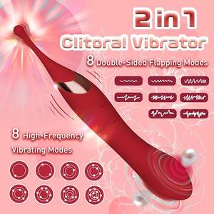 EE. UU. UE Pluma vibradora de alta frecuencia Dildo Vibrador Multi-velocidad Punto G Estimulador Pluma Orgasmo rápido Juguetes sexuales para mujeres - Product Image 2