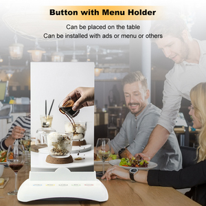 Catel Belknop Zender Met Menu Houder, Bellen Ober Restaurant Tafel Draadloos Bestelsysteem - Product Image 4