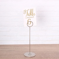 Support de carte de table en acier inoxydable pour hôtel, restaurant, mariage