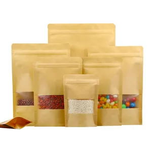 Wholesale Biodegradable Custom Printing Food Standing up Pouches Personalized Ziplock paper bag
