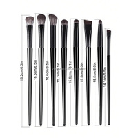 Ensemble de 8 pinceaux professionnels marron pour les yeux, en poils synthétiques, pour le maquillage du visage, pinceau estompeur, pinceau sourcils, pinceau illuminateur, kit d'outils de beauté