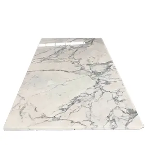 Italian beautiful white marble calacatta gold floor design