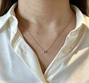 Collar de diamantes cultivados en laboratorio personalizado, cadena chapada en oro de 10/14/18k, corte pera/esmeralda/radiante de 1/2/3 quilates, certificado IGI, claridad VS1/VVS1 - Product Image 3