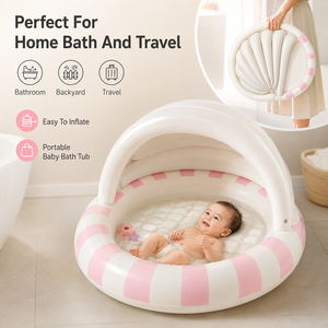 Baignoire gonflable pour bébé avec auvent, piscine <span class=keywords><strong>de</strong></span> <span class=keywords><strong>bain</strong></span> portable <span class=keywords><strong>en</strong></span> <span class=keywords><strong>PVC</strong></span> pour nourrissons, pour la maison, la salle <span class=keywords><strong>de</strong></span> <span class=keywords><strong>bain</strong></span>, les voyages, vente <span class=keywords><strong>en</strong></span> gros - Product Image 5