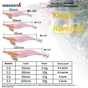 Toptan Japon YAMASHITA Simülasyon Karides Yeni Işıklı Kalamar İğnesi EGI-OH F Boyut 2.0 #   2.5 #   Kalamar Balıkçılığı İğnesi - Product Image 2