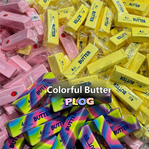 Slow Rising Chocolate Salted Butter Stick <b>Squishy</b> Toy Squish Stress Relief Ball Fidget Toys Yellow pink Butter Stick Squeeze Toy - Product Image 5