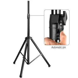 DDP RTS Auto locking air cushion heavy duty 12 15 inch professional adjustable tripod floor speaker stand for loudspeaker