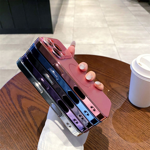 Sang Trọng Mạ <span class=keywords><strong>Silicone</strong></span> Đầy Đủ Ống Kính Bảo Vệ Từ Điện Thoại Di Động Trường Hợp Đối Với iPhone 16 Pro Max 17 15 14 13 Matte Cover Quay Lại Vỏ - Product Image 4