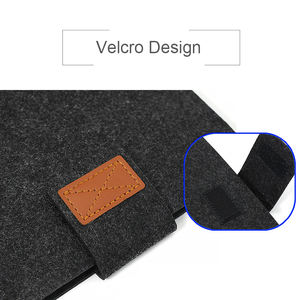 Housse d'ordinateur portable en feutre de laine Tracker Gear, simple, douce, antichoc, fermeture à clip, logo personnalisé disponible pour Macbook Air 8/10/12/14 pouces - Product Image 4