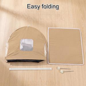 Pet Carrying Bag <b>Tent</b> Luxury Fashion Outdoor Foldable Dog Cat Bed Portable Car Bed Indoor/Outdoor Use All-Season Zipper Solid - Product Image 6