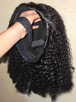 Perruque mi-tête bouclée Pixie Birmane naturelle, 100 % cheveux humains, double épaisseur, sans couture, avec cordon de serrage
