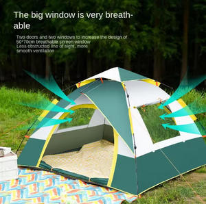 Tente <span class=keywords><strong>yourte</strong></span> hexagonale mongole double couche pour l'été, 5-7 personnes, pour les voyages en plein air - Product Image 3