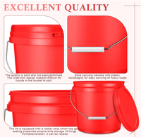 Fûts en plastique de 10 L de style chinois, personnalisables en couleur.