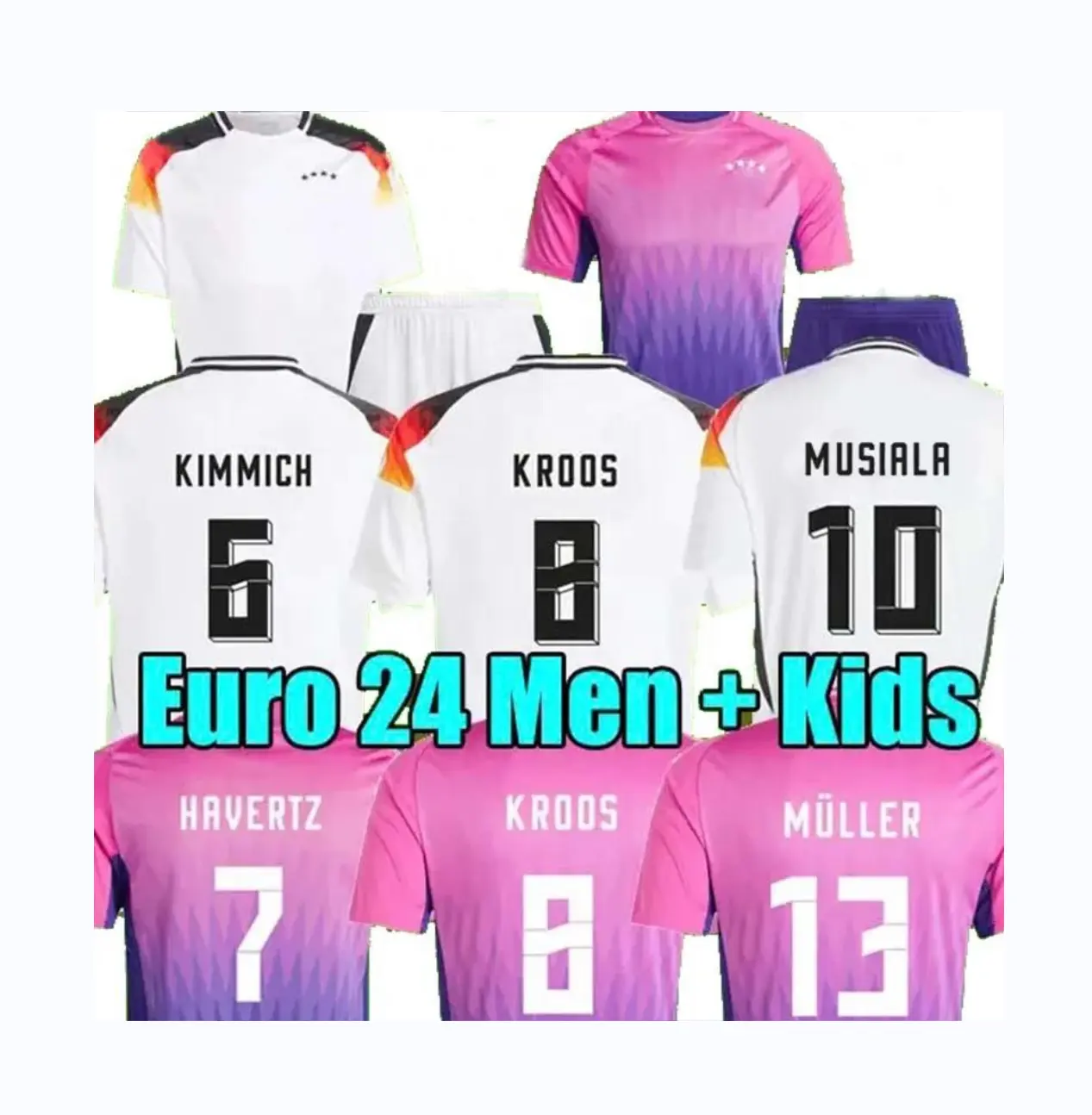 2024 2025 אוהדי שחקנים גרמניה חולצות כדורגל קרוס וירטץ קימיץ' מלא קרוג מולר גנברי האברץ מוסיאלה סיין 24 25 לאומי
