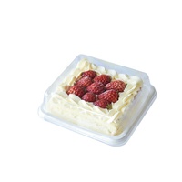 Boîte d'emballage carrée pour dessert en PET recyclé écologique, boîte à dessert transparente en plastique, mini-contenants pour gâteaux