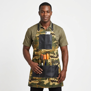 Delantal de Peluquería con Estampado de Camuflaje, con Bolsillos, Impermeable y Duradero, Capa de Salón, Uniforme para Barberías Profesionales - Product Image 4