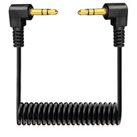 Câble audio AUX 3,5 mm mâle-mâle, câble enroulé de 1 m, câble stéréo rétractable, prise à angle droit