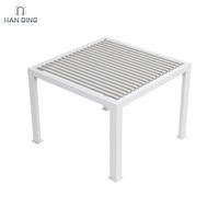 Pergola à lames orientables en aluminium de plusieurs tailles 8x10, toit bioclimatique motorisé, gazebo de jardin extérieur, imperméable