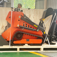 Derette T800 Mesin Honda Crawler Loader Mini Skid Steer Loader Bucket Machine untuk Penggunaan Pertanian, Sedang Promo