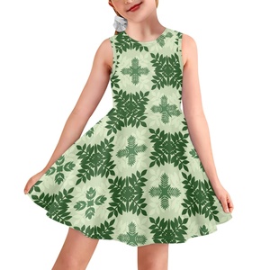 Fabricantes de ropa personalizada Ropa de mujer Edredón Aloha Vestido de chaleco para niños lindo e inocente de moda Imprimir a pedido - Product Image 3