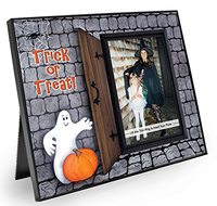 Cadre photo citrouille d'Halloween, ornement souvenir, décoration de table, 3,5 x 5 pouces, cadeau saisonnier