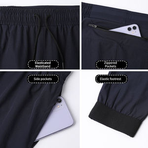 <span class=keywords><strong>Pantaloni</strong></span> da Jogging da Uomo Leggeri con Coulisse <span class=keywords><strong>in</strong></span> <span class=keywords><strong>Vita</strong></span>, Elasticizzati <span class=keywords><strong>in</strong></span> Quattro Direzioni, <span class=keywords><strong>in</strong></span> Nylon, Neri, per Allenamento e Corsa - Product Image 5
