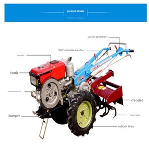 Mini Tractor de 10 HP, de un Solo Eje, 2WD, con Caja de Cambios, Bomba, Arado y <span class=keywords><strong>Remolque</strong></span> <span class=keywords><strong>para</strong></span> Cultivo de Vegetales - Product Image 3